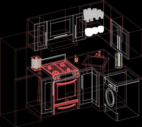 Kitchen Furniture 3D DWG Full Project for AutoCAD • Designs CAD