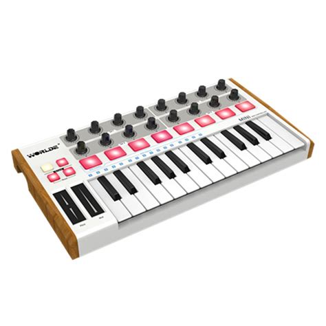 worlde portable midi keyboard controller mini professional 25 keys usb ...