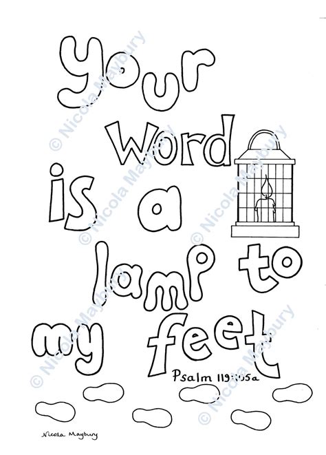 Your Word Is A Lamp Unto My Feet Coloring Page | sexiezpix Web Porn