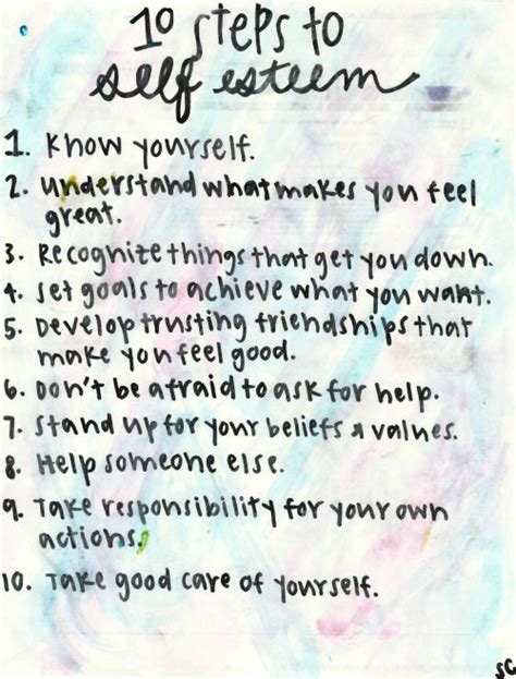 10 Steps To Self Esteem Pictures, Photos, and Images for Facebook ...