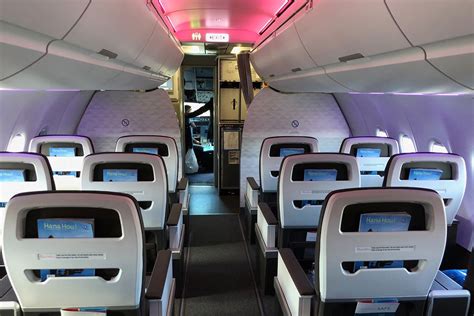 Hawaiian Airlines Aircraft Fleet Airbus A321neo First Class Cabin Interior Single Aisle Seats...