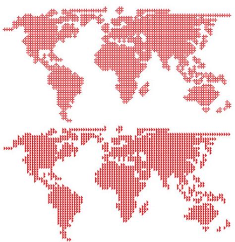 Red World Maps vector free download