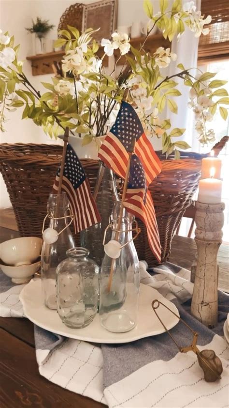 Memorial Day tablescape | 4th of july decorations, Fourth of july decor ...