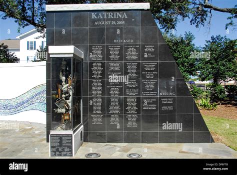 Hurricane Katrina Memorial in Biloxi, Mississippi Stock Photo: 65341119 ...