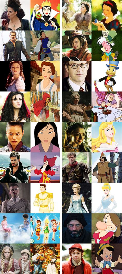 Once Upon A Time Fan Art: Once Upon A Time characters and Disney Counterparts | Once upon a time ...