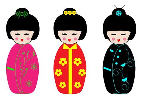 Kokeshi Dolls Clipart Free Stock Photo - Public Domain Pictures