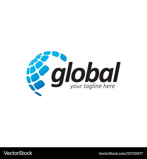 World global logo design templatecreative Vector Image