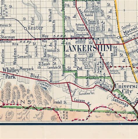 San Fernando Valley Map California CA 1923. Vintage | Etsy