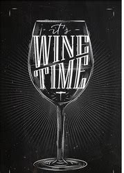 Poster wine time black Royalty Free Vector Image