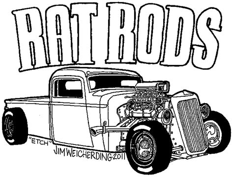 Printable Hot Rod Truck Coloring Pages - DemercusnJuerez