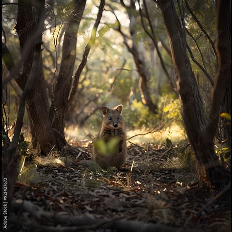 Serene Quokka Habitat: Lush Vegetation and Eucalyptus Trees in Western Australia's Rottnest ...