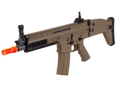 FN Herstal FN SCAR-L AEG Airsoft Rifle, Tan. Airsoft gun