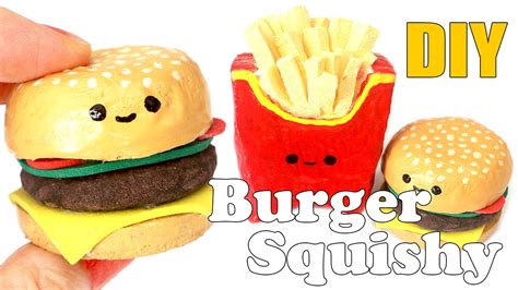 DIY Mini Burger Squishy Tutorial (Make Up Sponge) - YouTube