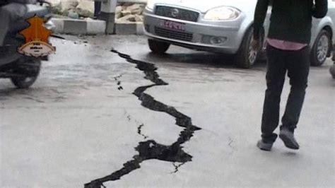 Force Of Quake Causes Giant Split In Kathmandu Road | Scoop News | Sky News