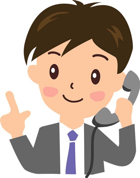 Businessman is Talking on the Phone clipart. Free download transparent ...