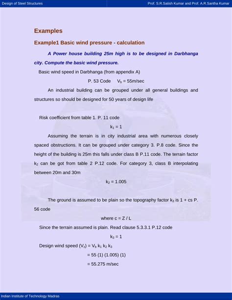 (PDF) Example1 Basic wind pressure - calculation · Example1 Basic wind ...