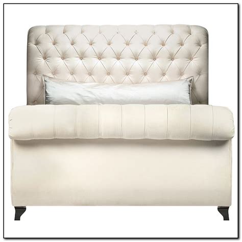 White Tufted Sleigh Bed - Beds : Home Design Ideas #6zDAym1Dbx12307