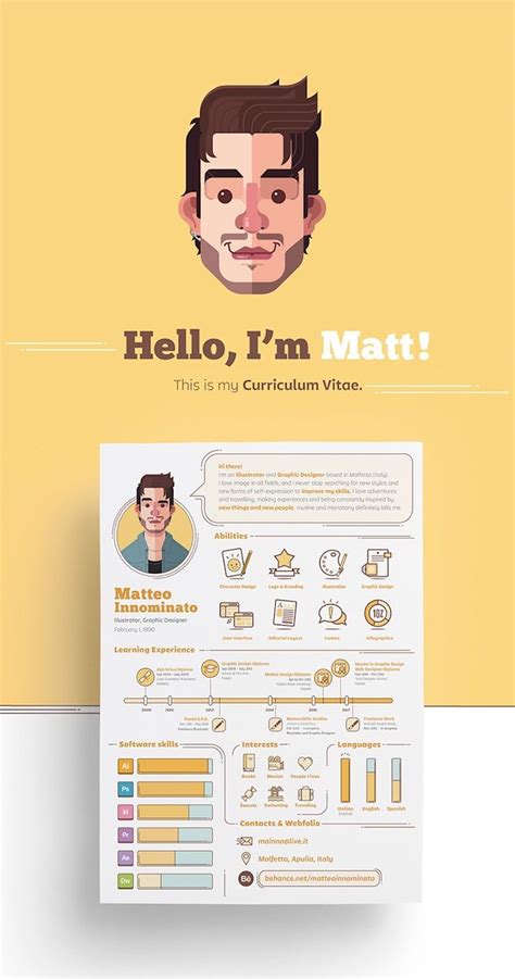 70 Creative & Beautiful Resume Examples to Get Inspired - Hipsthetic #ResumeDesignCreative ...