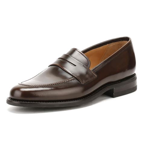 Loake Mens Dark Brown Leather 211 Loafers for Men - Lyst