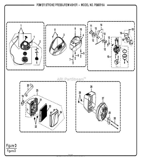 Homelite PS80516A PowerStroke Pressure Washer Parts Diagram for Fugure D