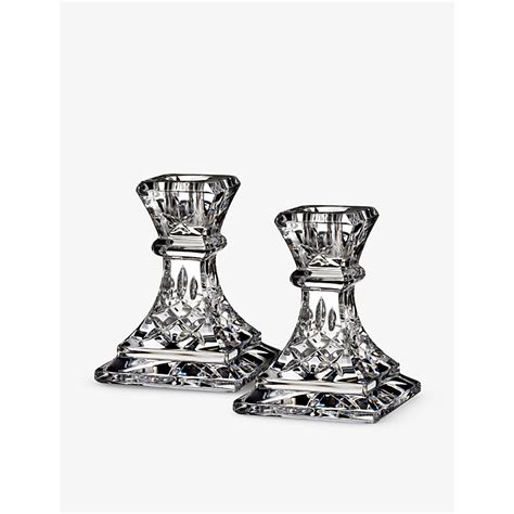 Waterford Lismore Crystal Candlesticks Set Of Two | ModeSens