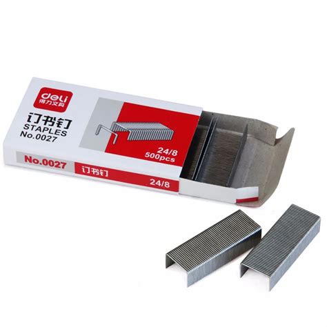 5 Packs/2500 Pieces Silver Steel 24/8 Staples for School Stationery & Office Supply-in Staples ...