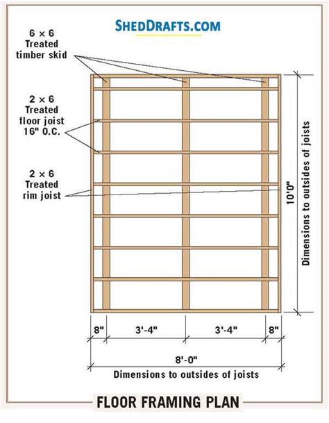 8×10 Outdoor Wooden Shed Plans