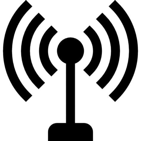 Antenne met signaal lijnen symbool Iconen | Gratis Download