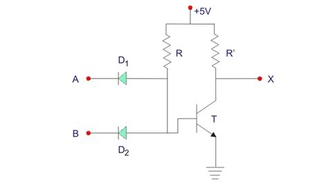 ☑ Not Gate With Diode