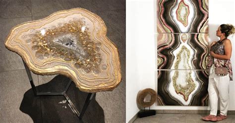 Ashtonishing Geode Wall Art And Furniture Made Out Of Poured Resin - Art-Sheep