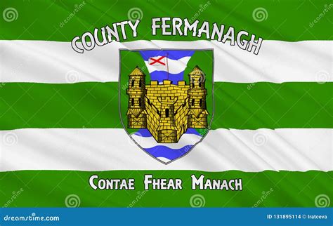 Flag of County Fermanagh in Northern Ireland Stock Illustration - Illustration of patriotic ...