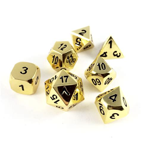 Metallic Gold Dice Set for Table Top Gaming – Dice Dungeons