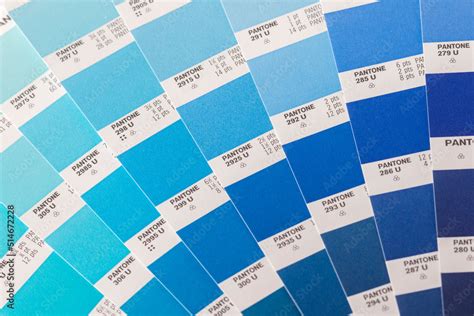 Foto de The Pantone blue color palette is used to select the right ...