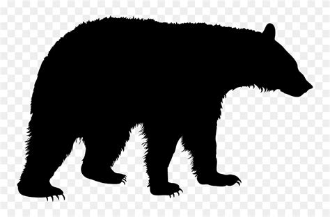 Black Bear Silhouette Clipart (#5795529) - PinClipart