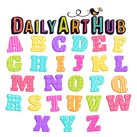 Colorful Alphabet Clip Art Set – Daily Art Hub // Graphics, Alphabets & SVG