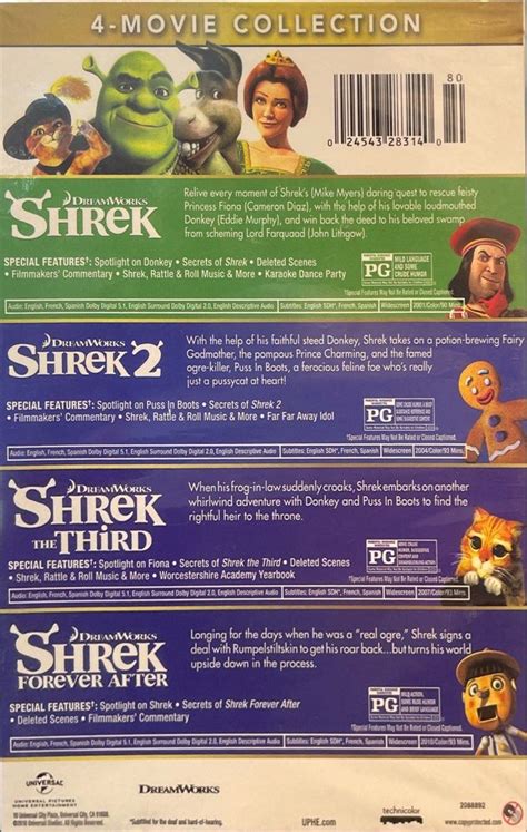 SHREK 4-MOVIE COLLECTION (DVD), Hobbies & Toys, Music & Media, CDs & DVDs on Carousell