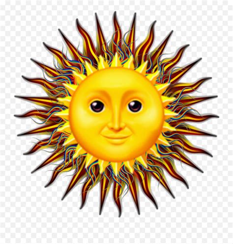 Sun Face - Psychedelic Png Emoji,Sun Face Emoji - free transparent emoji - emojipng.com