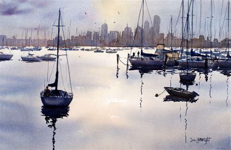 Watercolor Paintings Boats and the Sea Gallery: Seascapes