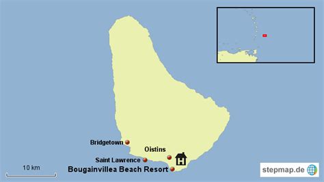 StepMap - Bougainvillea Beach Resort Barbados - Landkarte für Südamerika