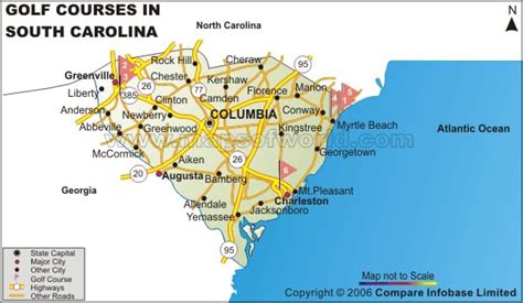 South Carolina Golf Courses Map, Best Golf Courses in SC