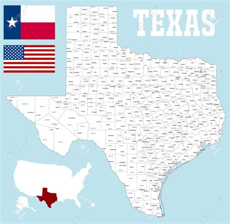 A Large And Detailed Map Of The State Of Texas With All Counties - Large Texas Map | Printable Maps