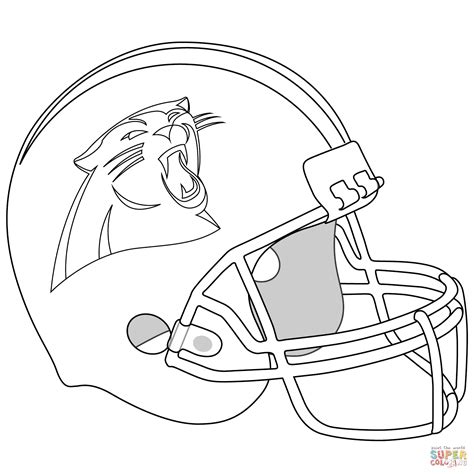 Ausmalbild: Carolina Panthers Helm | Ausmalbilder kostenlos zum ausdrucken