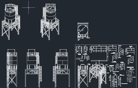 Silo Layout and Elevation: Autocad Drawing