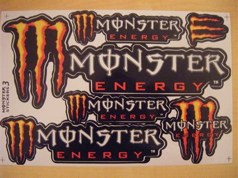 Monster Energy Stickers Black & Red | Monster Energy Sticker… | Flickr