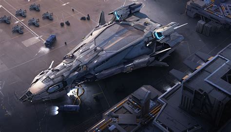 RSI POLARIS - Corvette-class capital ship - landed | Star citizen ...