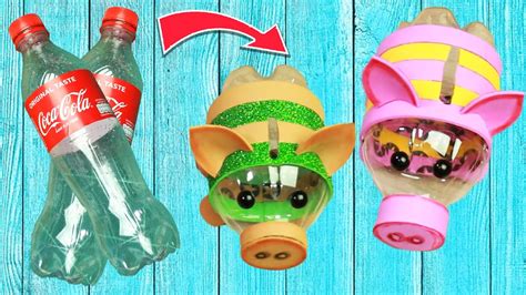 recycled craft ideas plastic bottles - How to make piglets with ...