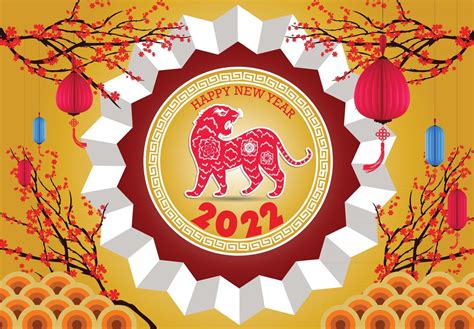 Happy Chinese new year 2022 - year of the Tiger. 2753577 Vector Art at ...