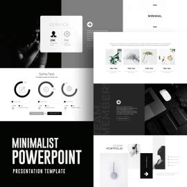 Freepiker | minimalist black white powerpoint template