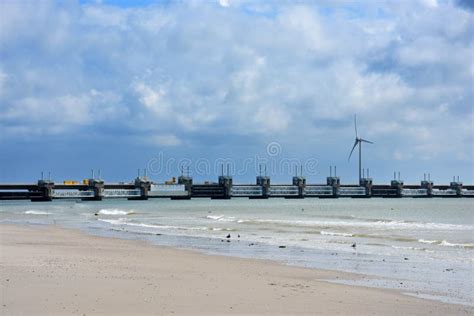 Oosterscheldekering stock photo. Image of industrial, water - 317730