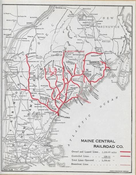 Maine Central Railroad Company Sixtieth Annual Report With Route Map 1920 | eBay